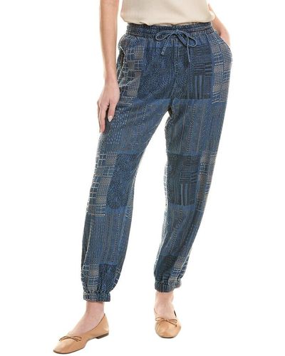 Johnny Was Luisa Embroidered jogger Pant - Blue