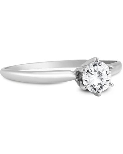 Monary Almost 1/2 Carat Round Diamond Solitaire Ring - White