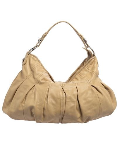 DKNY Leather Hobo - Natural