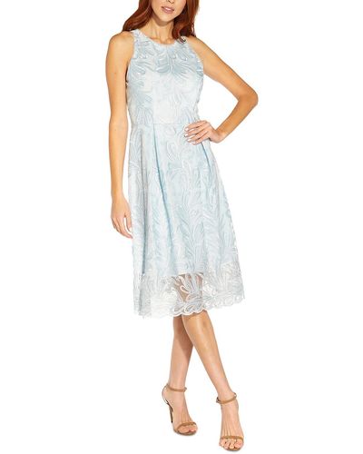 Adrianna Papell Semi-formal Midi Evening Dress - Blue