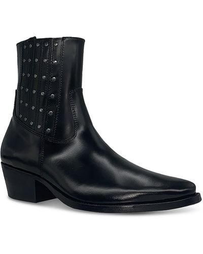 Karl Lagerfeld Bellamy Leather Chelsea Boots - Black