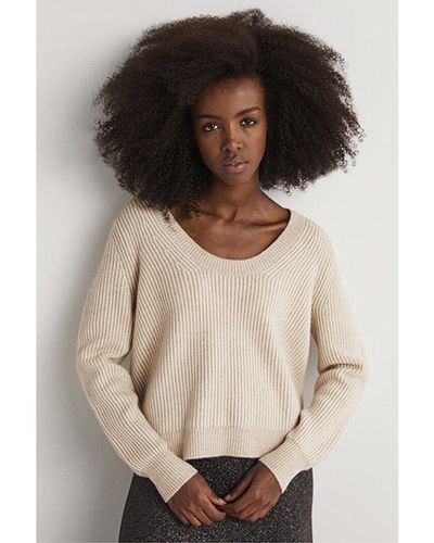 Boden Scoop Neck Cashmere Sweater - Brown