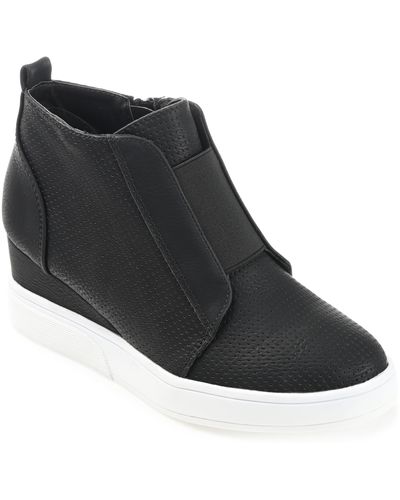 Journee Collection Collection Clara Sneaker Wedge - Black