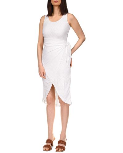 MICHAEL Michael Kors Faux Wrap Maxi Cocktail And Party Dress - White