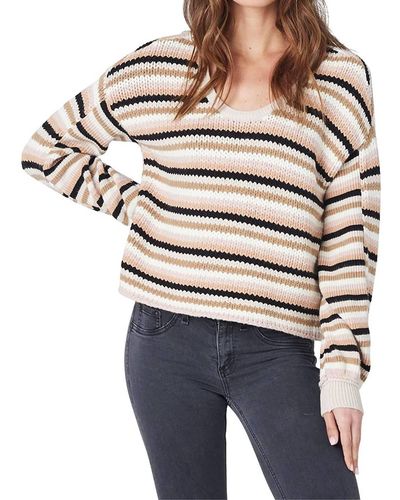 Saltwater Luxe Stripe Sweater - Natural