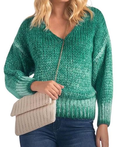 Elan Knit Ombré Sweater - Green