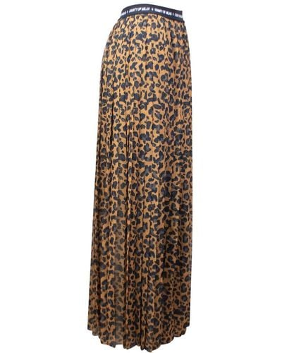 Marcelo Burlon County Leopard Long Skirt - Natural