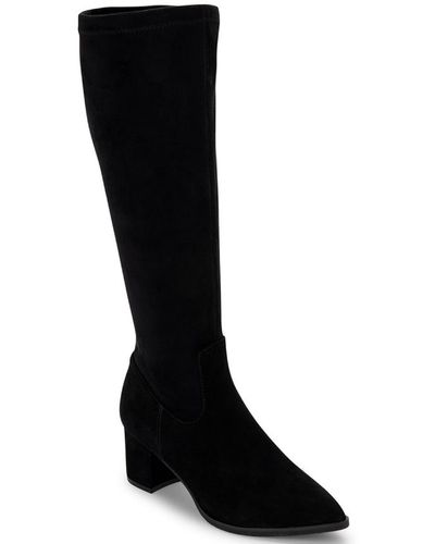 Aqua College Tillie Leather Waterproof Knee-high Boots - Black
