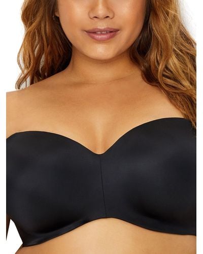 Curvy Couture Smooth Way Strapless Bra - Blue