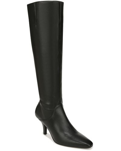 Franco Sarto Lyla Faux Leather Wide Calf Knee-high Boots - Black