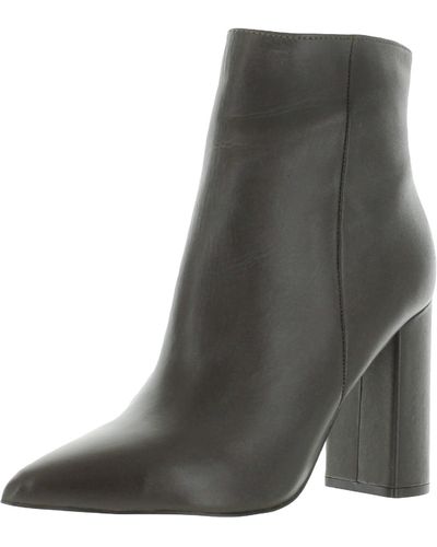 Steve Madden Noticed Leather Pointed Toe Mid-calf Boots - Gray