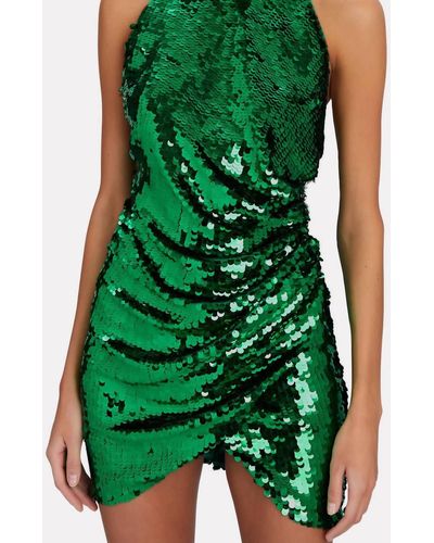 Ronny Kobo Jo Sequin Mini Dress - Green