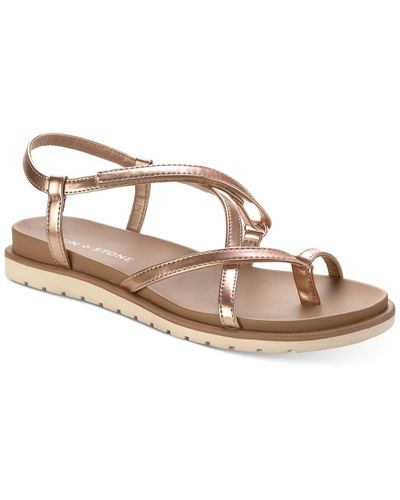 Sun & Stone Juune Ankle Strap Flat Slingback Sandals - Pink