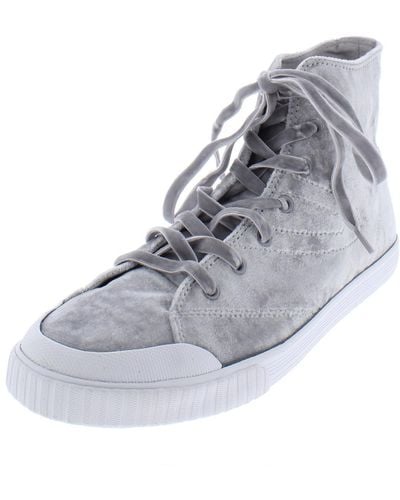 Tretorn Marley 4 Velvet Hi Top Fashion Sneakers - White