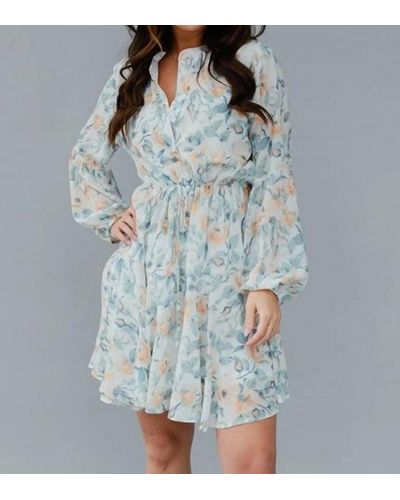 Panache Floral Dress - Blue