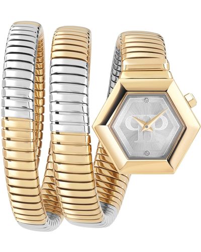 Philipp Plein $nake Hexagon Bracelet Watch - Metallic