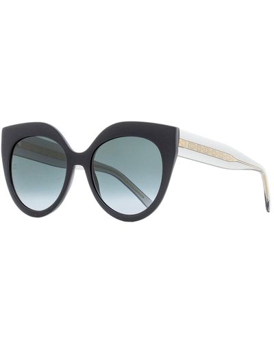 Elie Saab Cat Eye Sunglasses Es081/s 8079o /transparent Gray 55mm - Blue