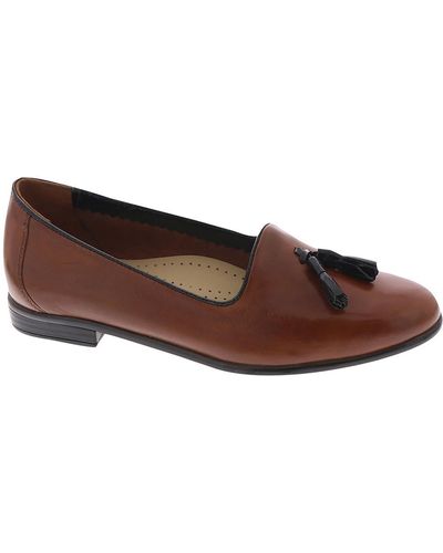 Trotters Liz Tassel Faux Leather Casual Slip-on Shoes - Brown