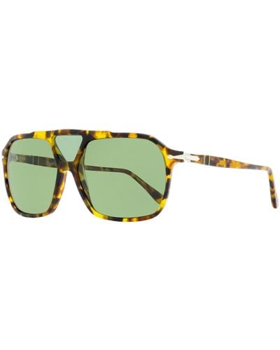 Persol Navigator Sunglasses Po3223s 1052p1 Madreterra 59mm - Green