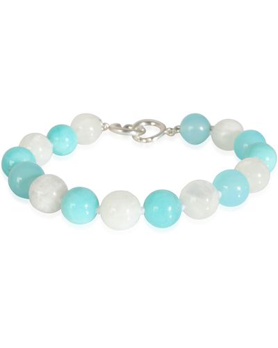 Tiffany & Co. Paloma Picasso Amazonite & Chalcedony Bracelet In Sterling Silver - Blue