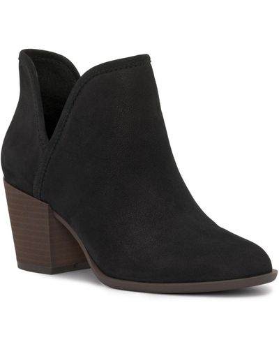 Lucky Brand Beetrix Leather Chelsea Boots Ankle Boots - Black