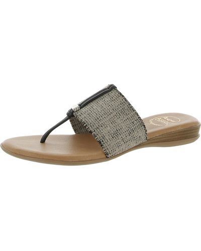 Andre Assous Nice Woven Ombre Slip On Thong Sandals - Brown