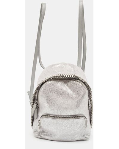 Stella McCartney Faux Leather Falabella Backpack - White