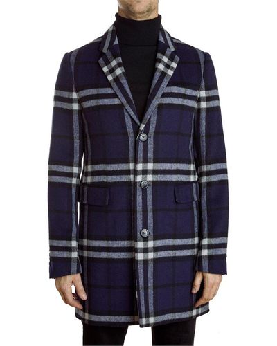 Paisley & Gray Wool-blend Top Coat - Blue