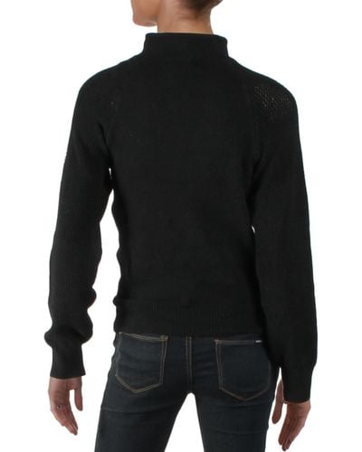 Jessica Simpson Saskia Mock Neck Slouchy Pullover Sweater - Black