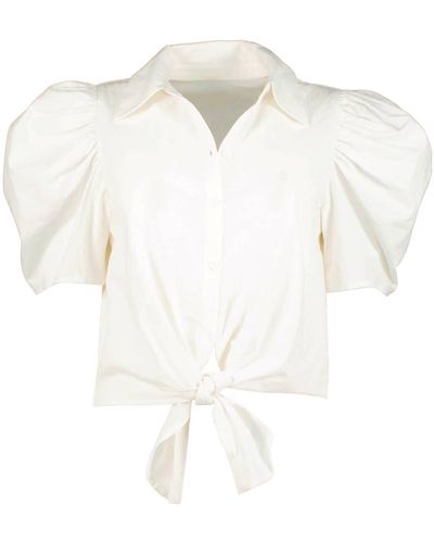 Bishop + Young Rosetta Tie Front Top - White
