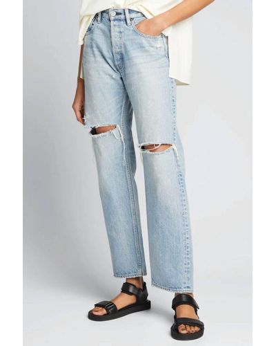 Moussy Teaneck Straight Jean - Blue