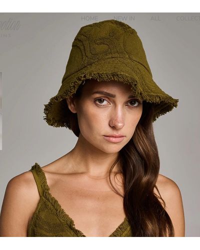 Devotion Twins Carved French Terry Bucket Hat - Green