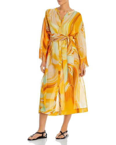 Jonathan Simkhai Odelia Silk Blend Striped Cover-up - Yellow