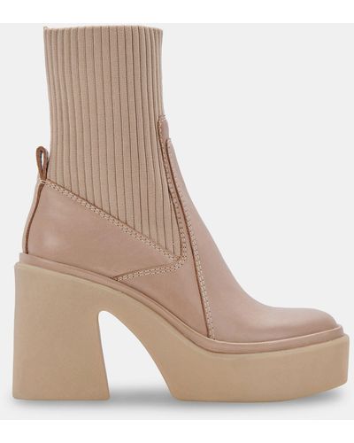 Dolce Vita Odina Boots Taupe Leather - Brown