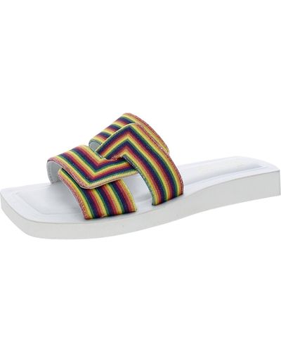 Franco Sarto Capri Square Toe Summer Slide Sandals - Multicolor