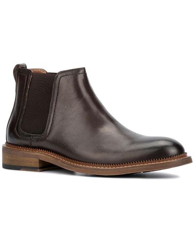 Vintage Foundry Martin Leather Ankle Chelsea Boots - Brown