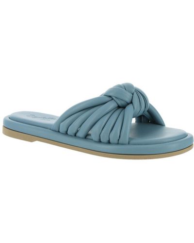 Seychelles Simply The Best Slip On Open Toe Slide Sandals - Blue