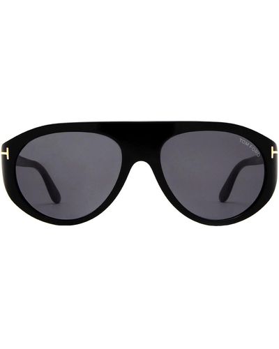 Tom Ford Rex M Ft1001 01a Aviator Sunglasses - Black