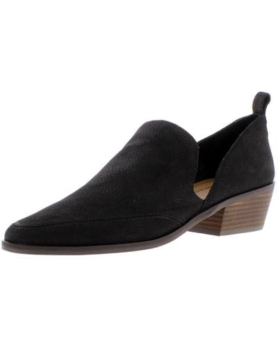 Lucky Brand Mahzan Comfort Insole Slip On Loafer Heels - Black