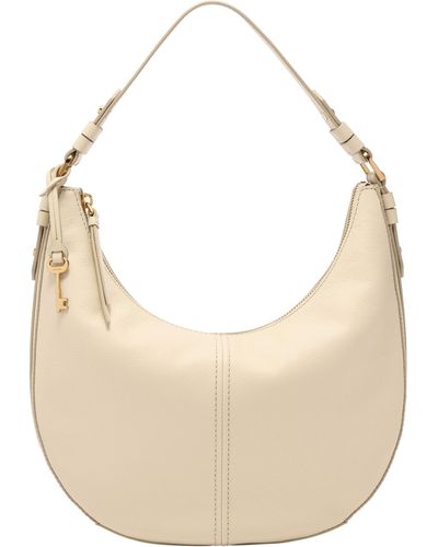 Fossil Shae Leather Large Hobo - Natural