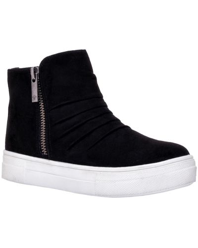 Nina Amanda Fashion Zip Up Casual And Fashion Sneakers - Black