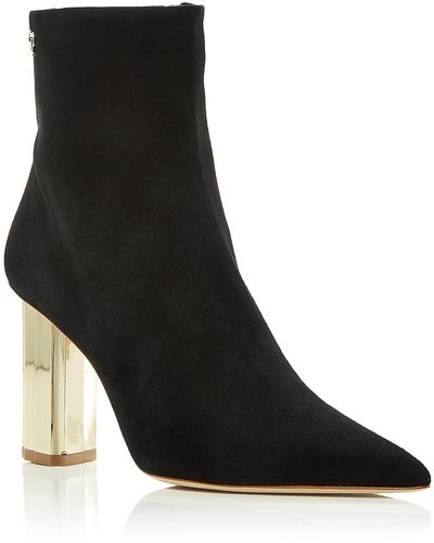 Malone Souliers Laika Suede Heeled Ankle Boots - Black