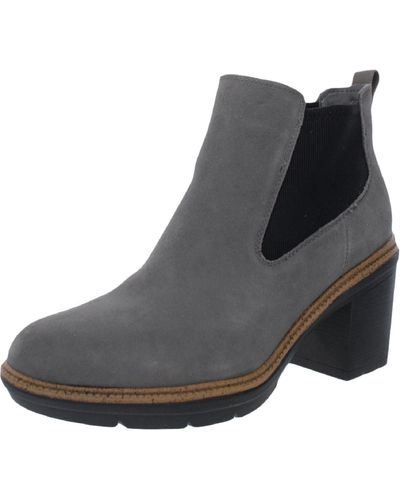 Dr. Scholls First Class Leather Ankle Chelsea Boots - Gray