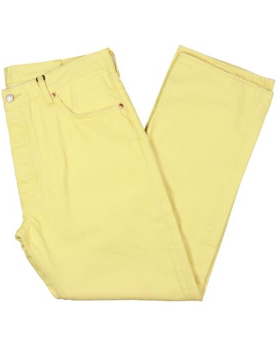 Levi's High Rise Dyed Straight Leg Jeans - Yellow