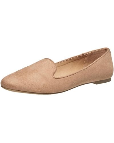 French Connection Delilah Faux Suede Slip-on Smoking Loafers - Natural