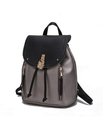 MKF Collection by Mia K Xandria Vegan Leather Backpack - Black