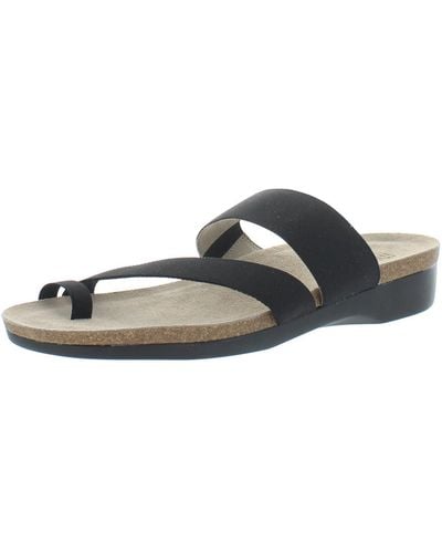 Munro Aries Casual Comfort Flat Sandals - Black