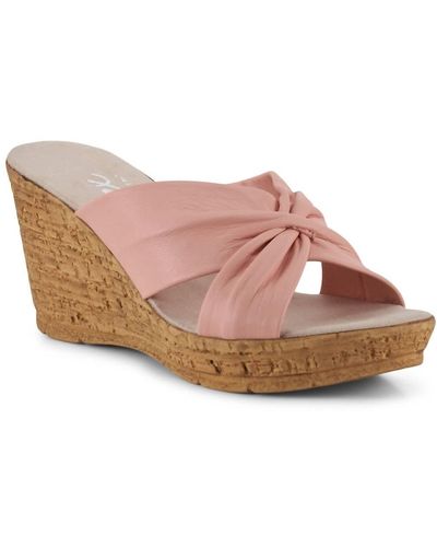 Onex Ruth Wedge Sandal In Pink