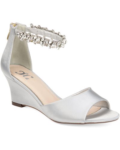 Journee Collection Collection Connor Wedge Sandals - Metallic