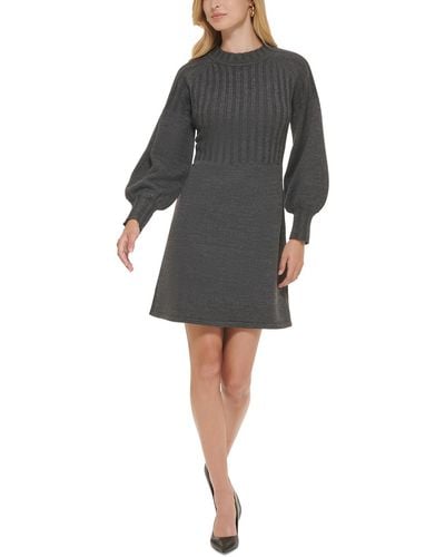 Calvin Klein Knit Midi Sweaterdress - Black